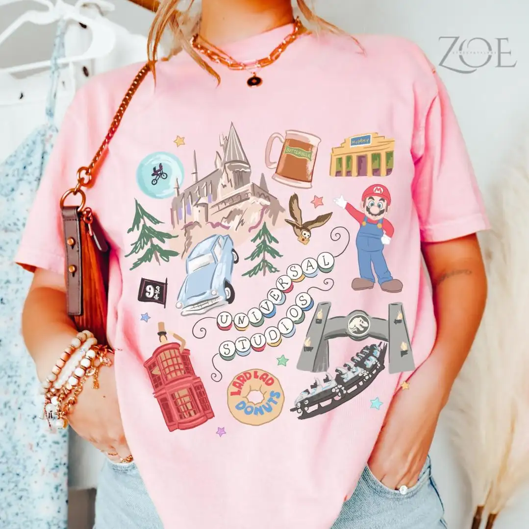 Disney Universal Studios Christmas Shirt, Retro Holiday Tee, Disney Family Vacation Matching Theme Park T-Shirt