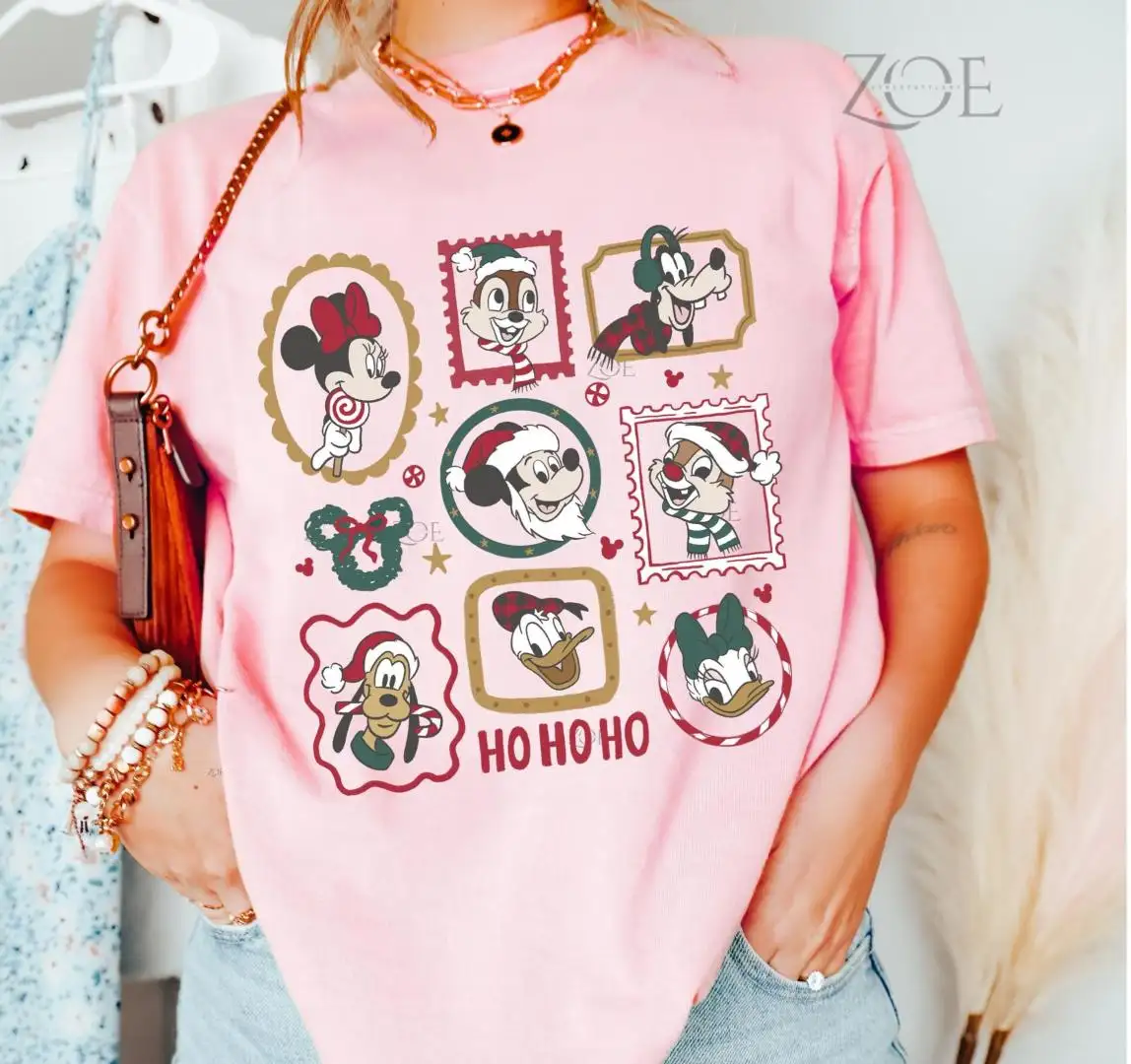 Retro Disney Mickey and Friends Ho Ho Ho Christmas Shirt, Mickey's Very Merry Christmas Party, Disney Christmas, Magic Kingdom Christmas Shirt