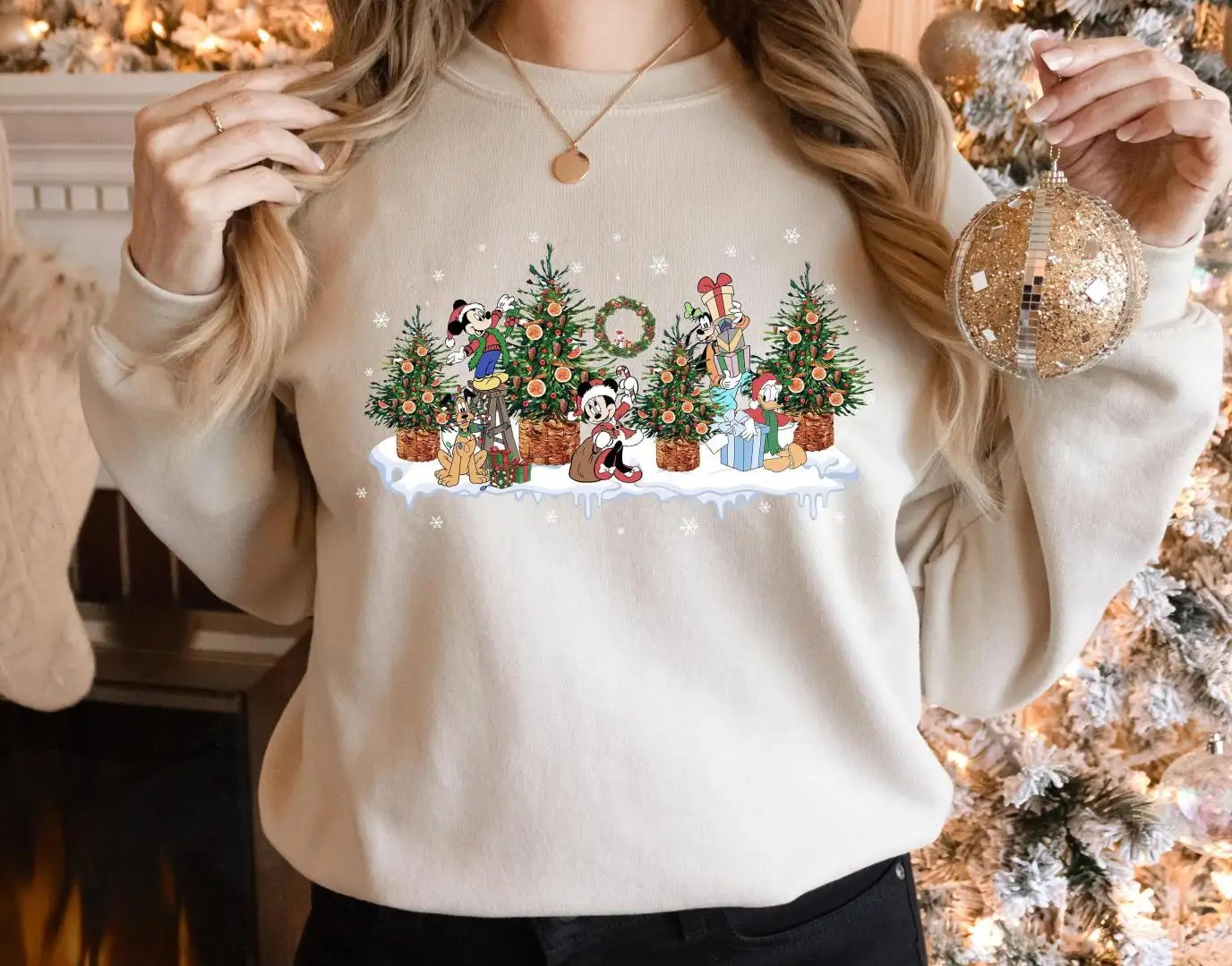 Christmas Mouse And Friends Sweatshirt, Christmas Friends, Christmas Tree, Merry Christmas Sweater, Xmas Holiday Sweatshirt, Holiday Season