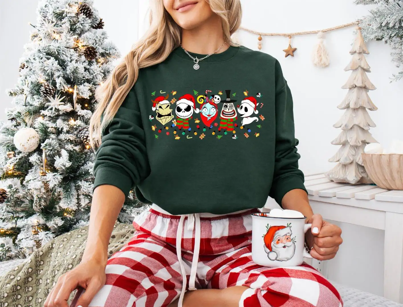 The Nighmare Before Christmas Sweatshirt, Family Trip Sweatshirt, Spooky Christmas T-Shirt, Holiday Season Tee, Disney Christmas Gift Shirt
