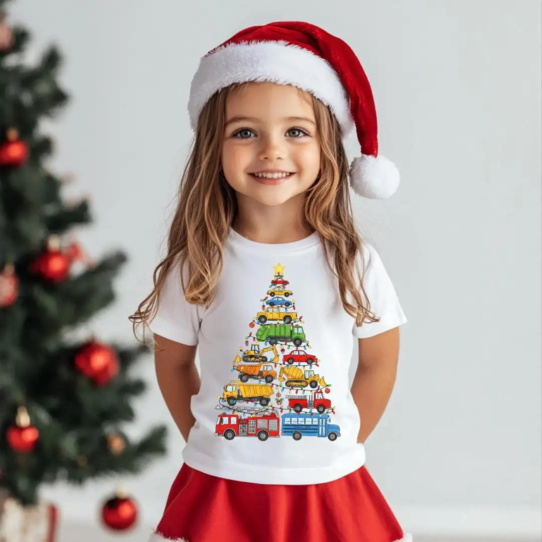 Cars Christmas Tree Shirt, Construction Vehicle Xmas Sweater, Cars Tree Tee, Christmas Truck, Kids Christmas Shirt, Christmas Car Sweatshirt