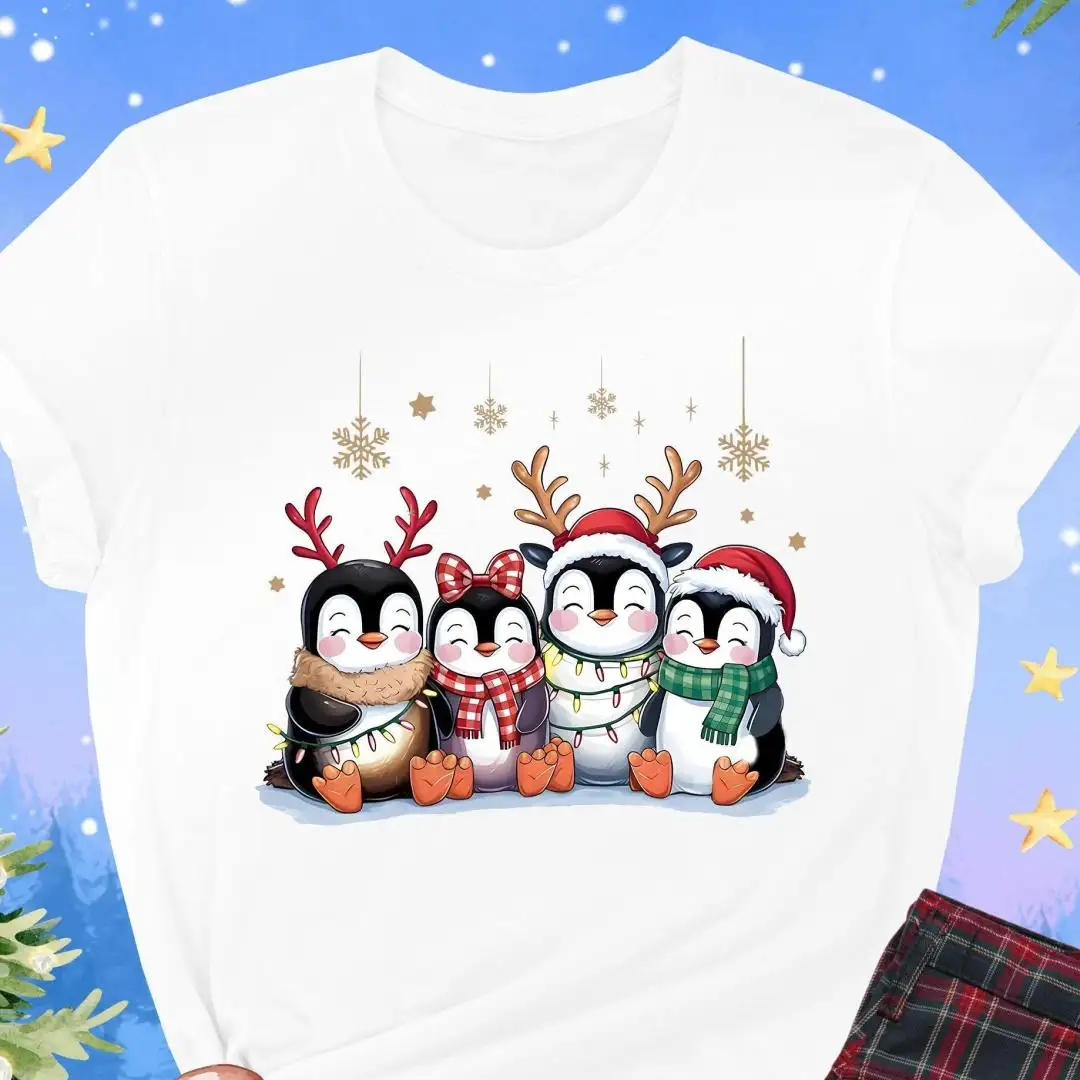 Penguins Christmas Shirt, Toddler Girl Shirt, Winter Tee, Christmas Animals Shirt, Baby Penguin Shirt, Kids Christmas Gift, Cute Penguin Shirt