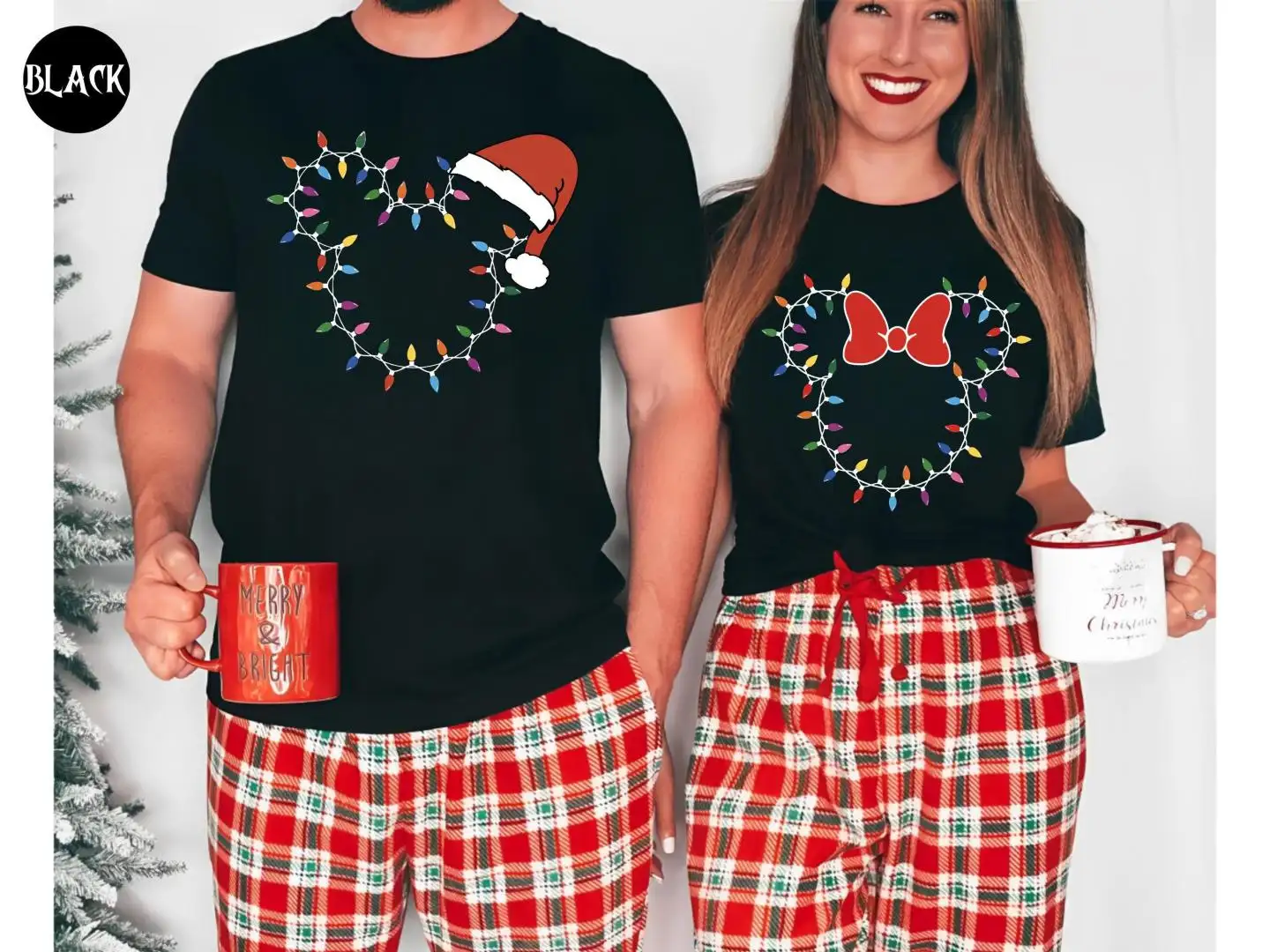 Mickey and Minnie Christmas Shirt, Matching Disney Shirt, Xmas Family Shirt, Disney Tee, Holiday Couple Shirt, Disney Couple Christmas Shirt