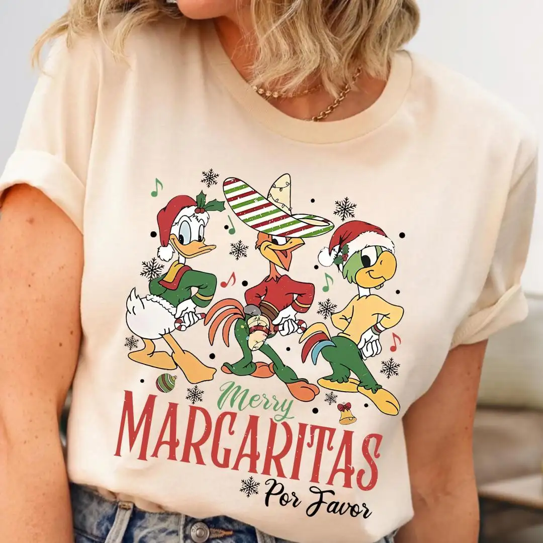Merry Margaritas Por Favor The Three Caballeros Disney Christmas Shirt, Walt Disney World Holiday Family, Disney Epcot Very Merry Christmas