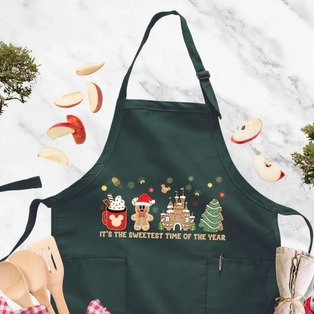 Disney Christmas Apron, It's The Sweetest Of The Year, Christmas Apron, Baking Crew Apron, Gingerbread Apron, Apron For Mama, Cookie Apron