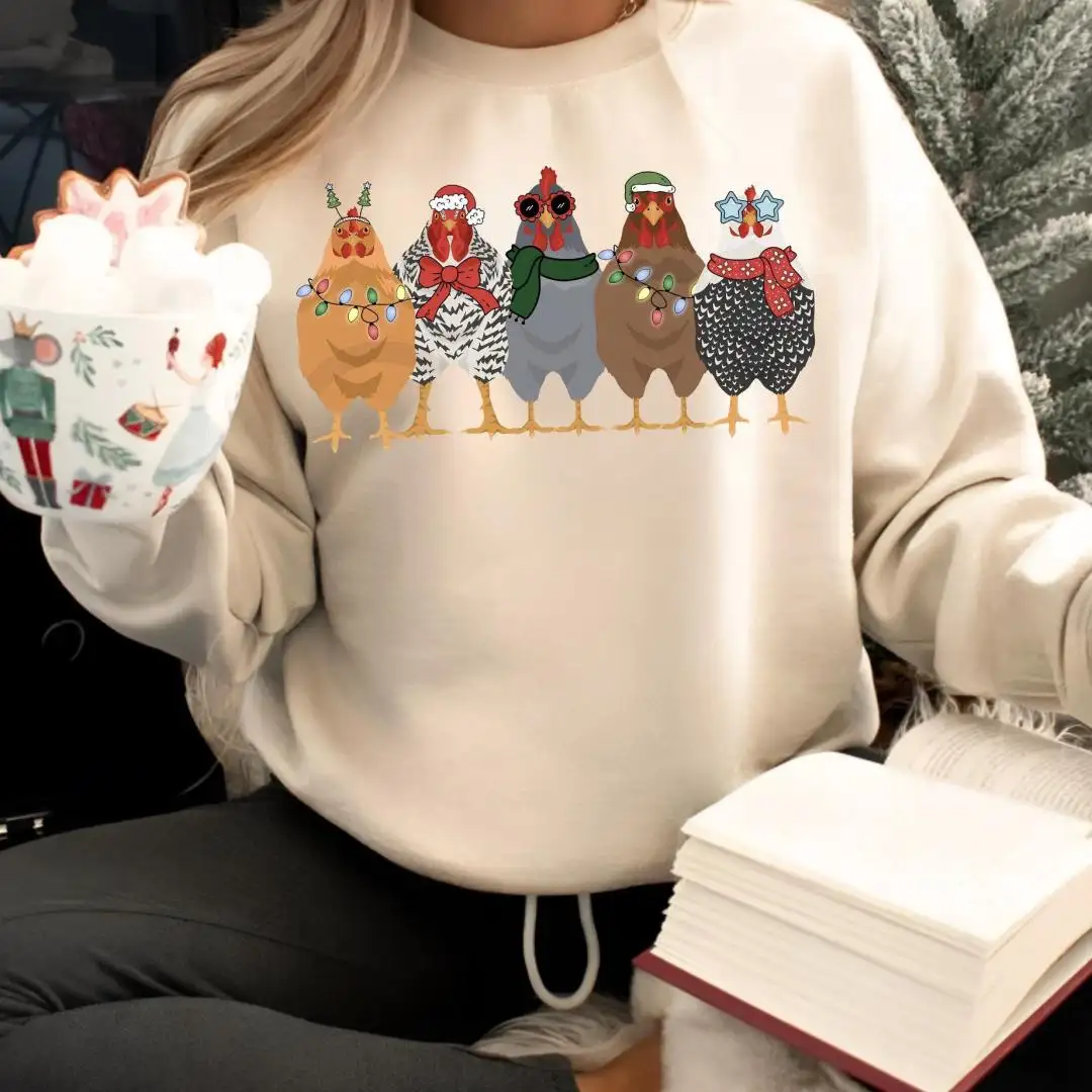 Chicken Christmas Shirt, Xmas Holiday Shirt, Funny Chicken Shirt, Crayz Chicken Shirt, Chicken Lover Gifts, Farm Animal Tshirt, Farmer Gifts