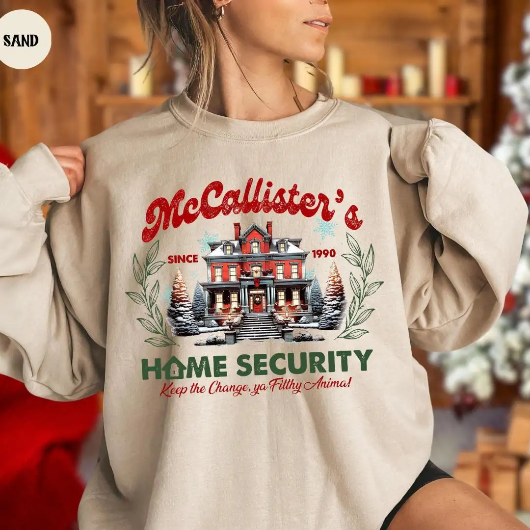McCallister Home Security Sweatshirt, Xmas Movie, Winter Sweatshirt, Christmas Movie Sweater, Funny Christmas Hoodie, Holiday Christmas Gift
