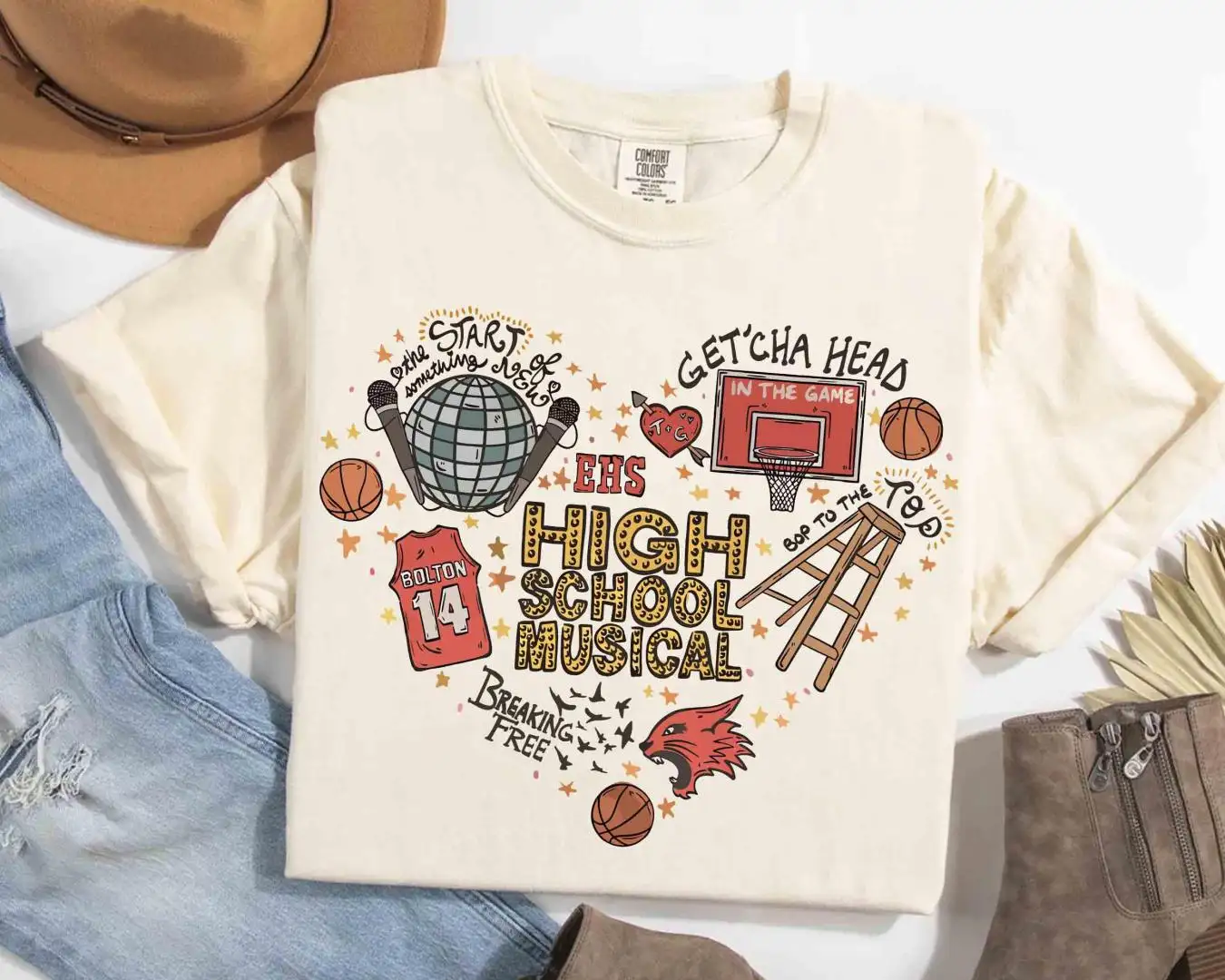 Disney High School Musical Troy Bolton Love Heart Shirt