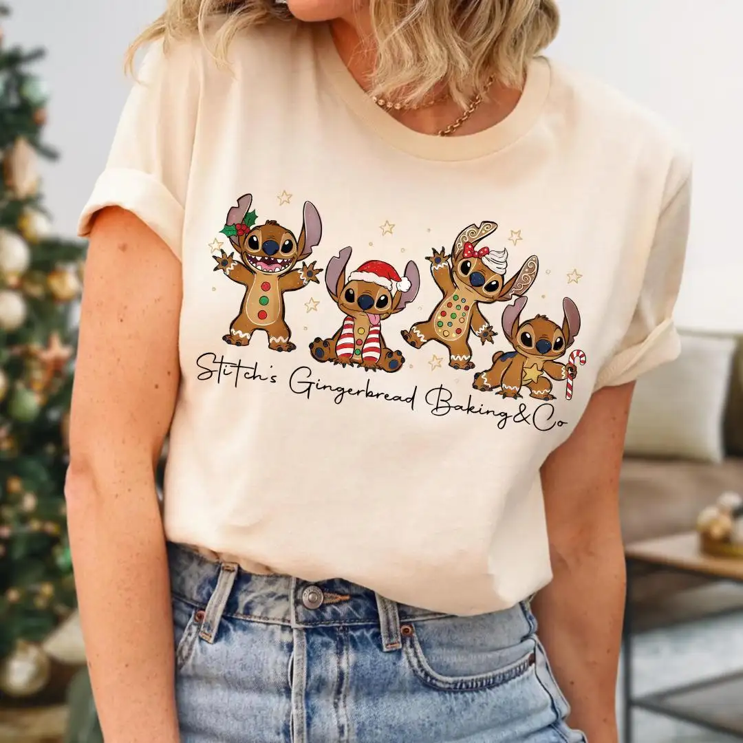 Stitch Gingerbread Christmas Shirt, Disney Gingerbread Shirt, Holiday Baking Kids Shirt, Stitch Christmas Shirt, Disney Christmas Shirt