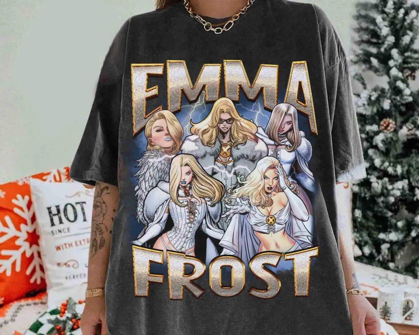 Vintage Emma Frost Comic Book Shirt for X-Men Fans