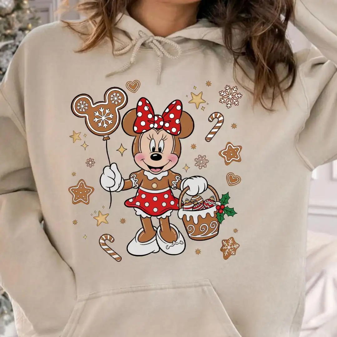 Minnie Gingerbread Sweatshirt, Xmas Baking Sweater, Disney Holiday Gift For Women, Disney Christmas Hoodie, Disneyland Vacation Hoodie