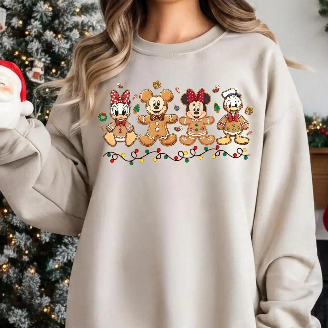 Mickey Gingerbread Sweatshirt, Disney Christmas Hoodie, Christmas Baking Gift, Disneyland Hoodie, Mickey And Friends Sweatshirt, Xmas Gift