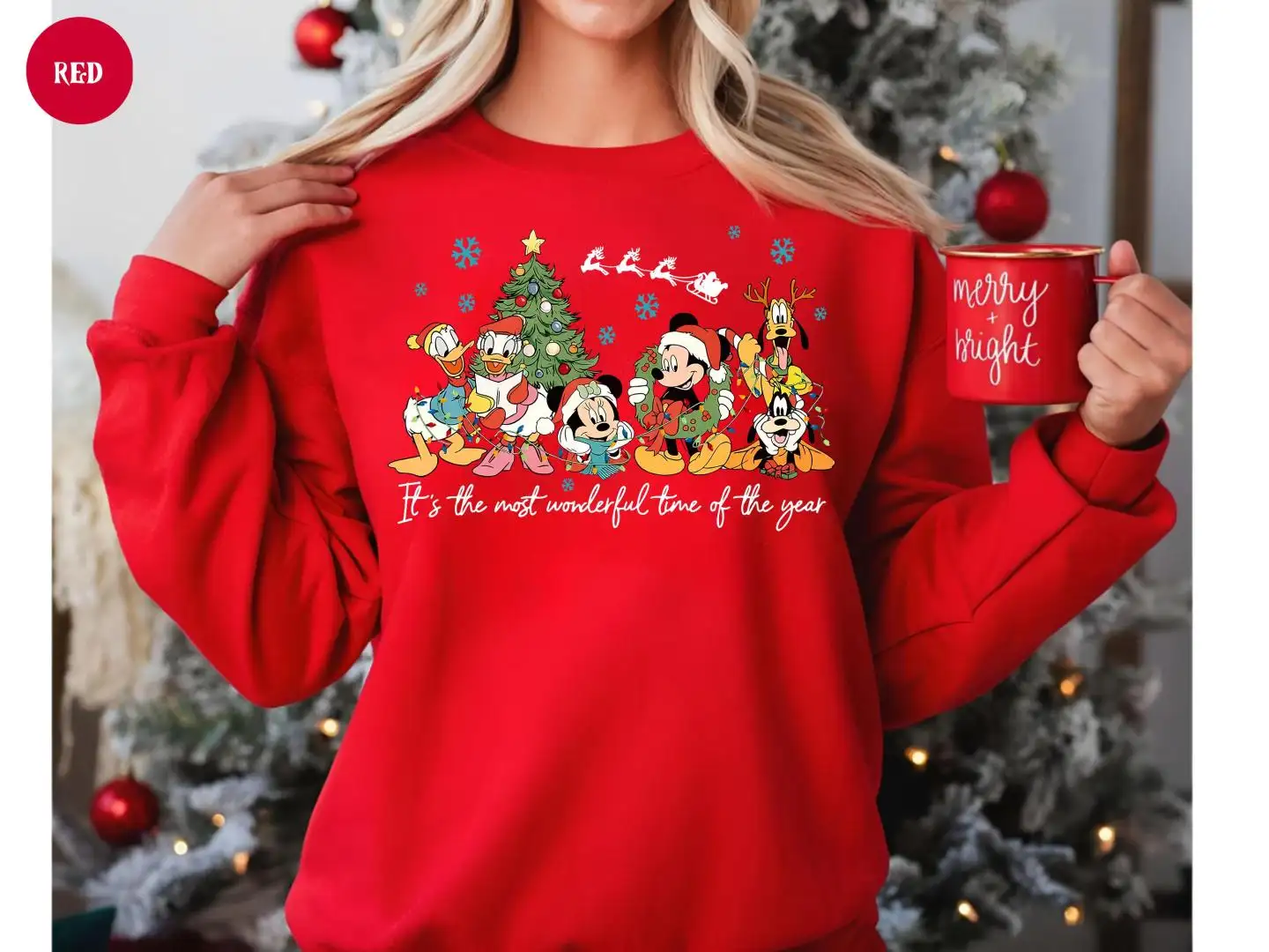 Mickey and Friends Christmas Sweatshirt, It's the Most Wonderful Time of the Year, Disneyland Christmas Hoodie, Disney Holiday Sweater
