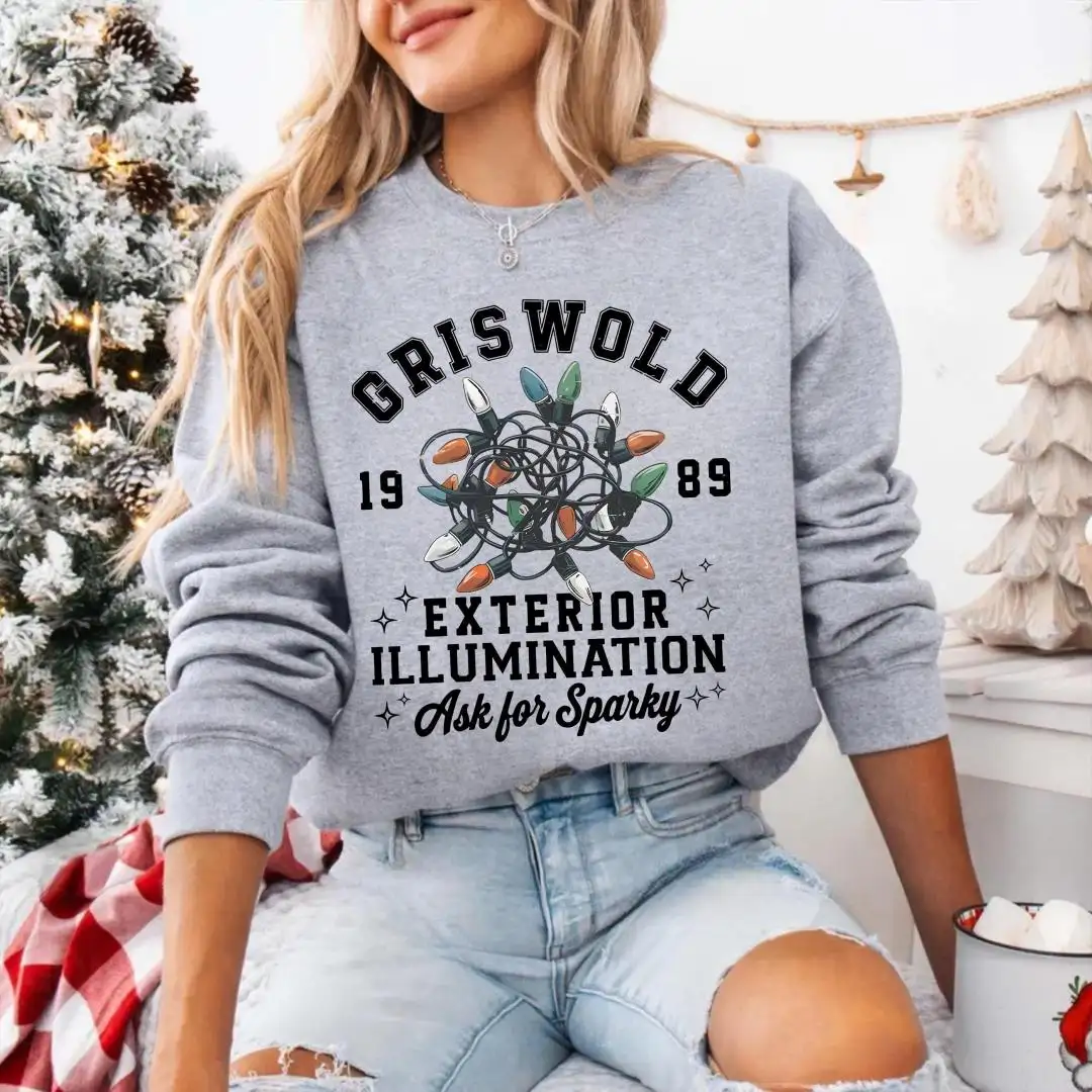 Griswold Lights Christmas Sweatshirt, Holiday Movie Hoodie, Christmas Crewneck, Xmas Party Gift, Funny Xmas Hoodie, Christmas Vacation Gift