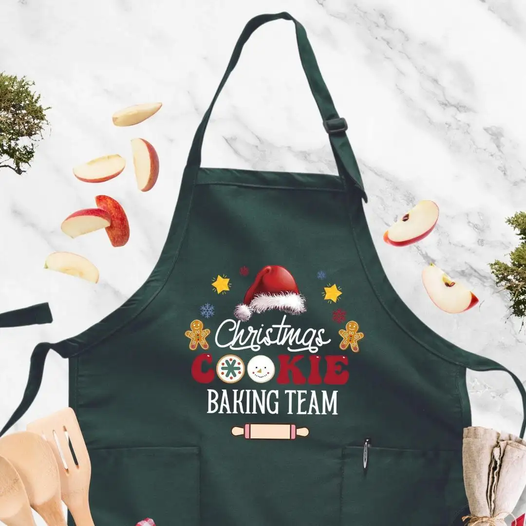 Christmas Cookie Baking Team Apron, Cookie Crew Apron, Christmas Family Gift, Mom Gift, Christmas Apron, Bakery Apron, Christmas Kitchen Apron