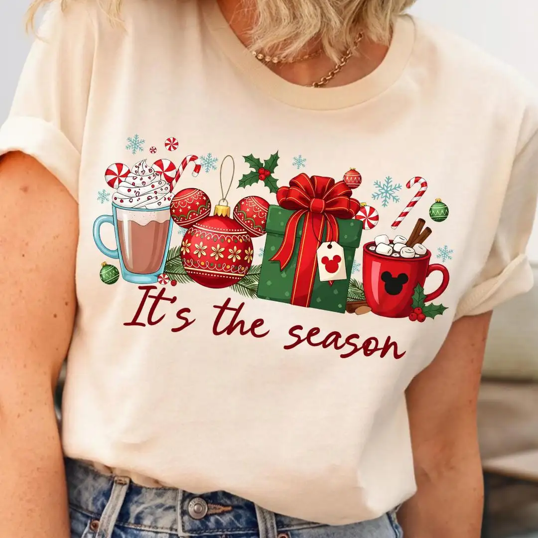 Mickey Christmas Shirt, Disney Holiday Shirt, Festive Hot Chocolate Shirt, Toddler Disney Tee, Disneyland Xmas Trip Tee, Kids Christmas Gift