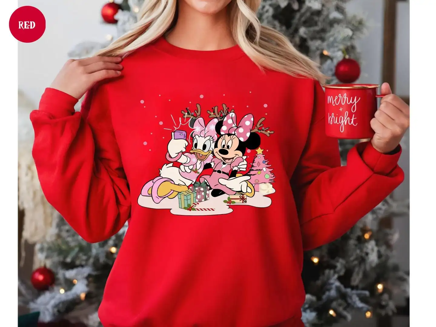 Minnie and Daisy Christmas Sweatshirt, Disney Besties Christmas Party 2025 Shirt, Disney Christmas Girls Sweatshirt, Disney Christmas Hoodie