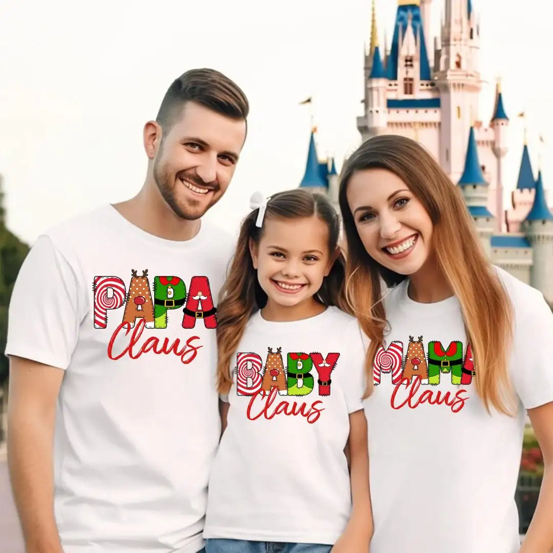 Family Claus Shirts, Personalized Family Xmas Shirt, Custom Family Christmas T-Shirt, Matching Xmas Tees, Xmas Shirt, Family Christmas Gift