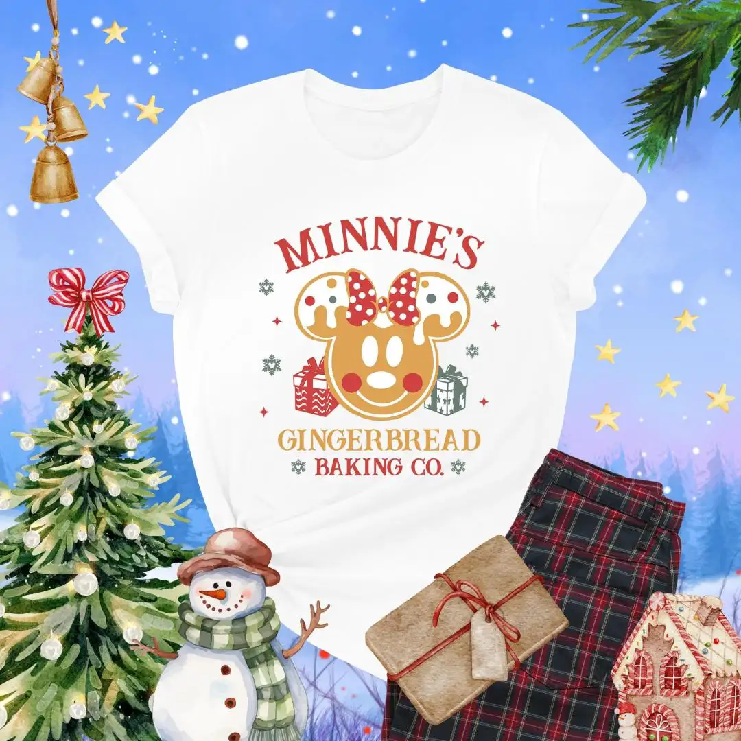 Minnie Gingerbread Shirt, Xmas Baking Gift, Disney Christmas Shirt, Disneyland Trip Shirt, Disney Girls Vacation, Christmas Women Gift