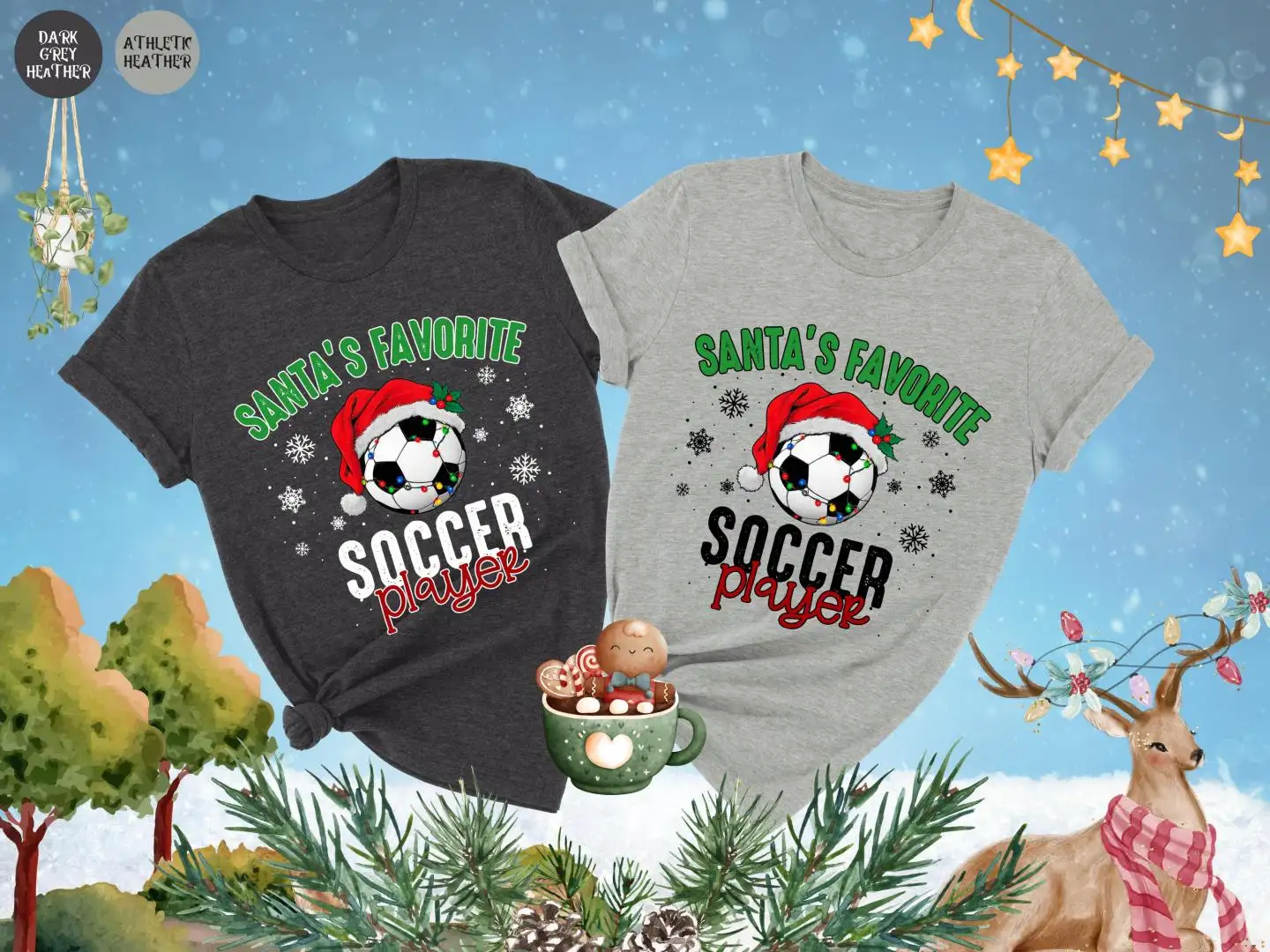 Santa's Favorite Soccer Player Shirt, Christmas Soccer Shirt, Soccer Christmas Gift, Funny Holiday Sports Shirt, Xmas Soccer Player Shirt
