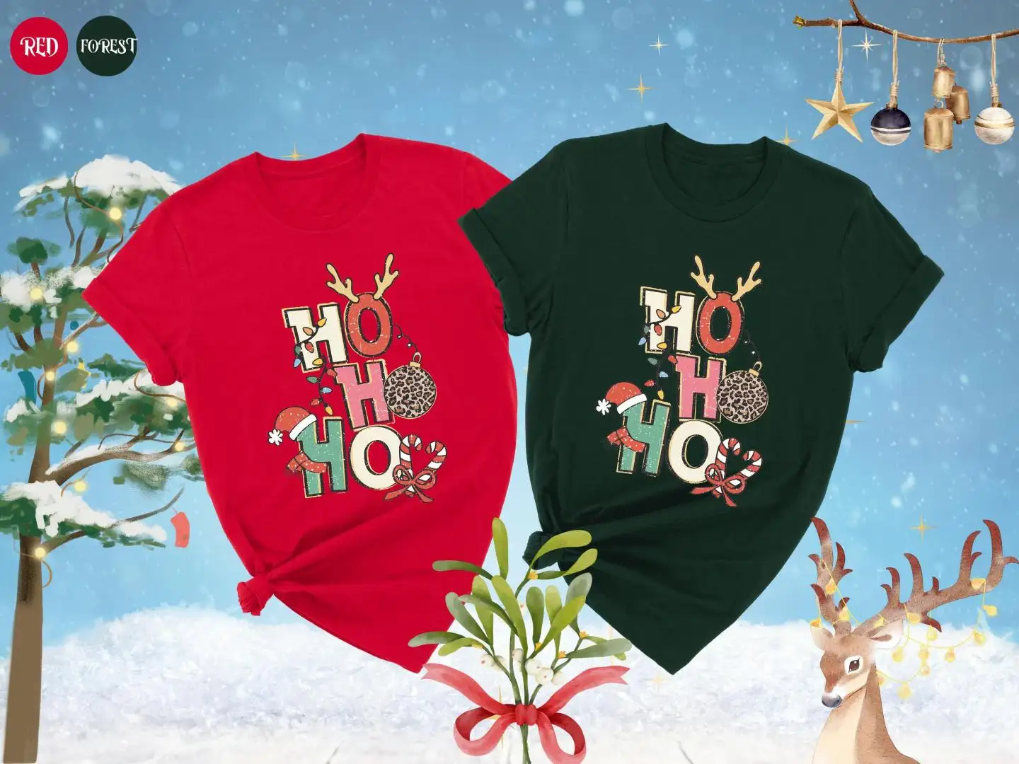 Ho Ho Ho Christmas Shirt, Cute Christmas Gift, Womens Christmas Shirt, Christmas Santa Shirt, Xmas Party 2025 Shirt, Merry Christmas Shirt