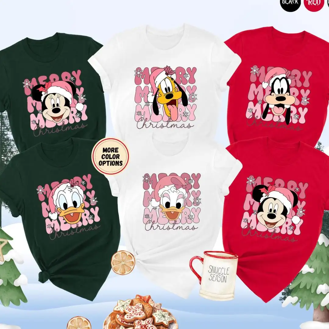 Mickey And Friends Christmas Shirt, Disney Matching Christmas Shirt, Christmas Family Shirt, Vintage Disney Christmas Shirt, Disneyland Trip