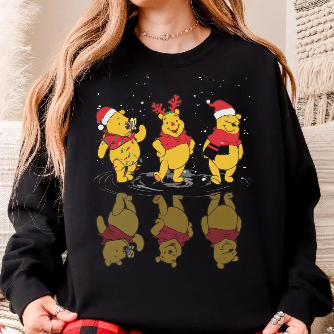 Winnie The Pooh Christmas Shirt, Santa Winnie The Pooh Christmas Tee, Disney Pooh Christmas Sweater, Disney Christmas Sweatshirt