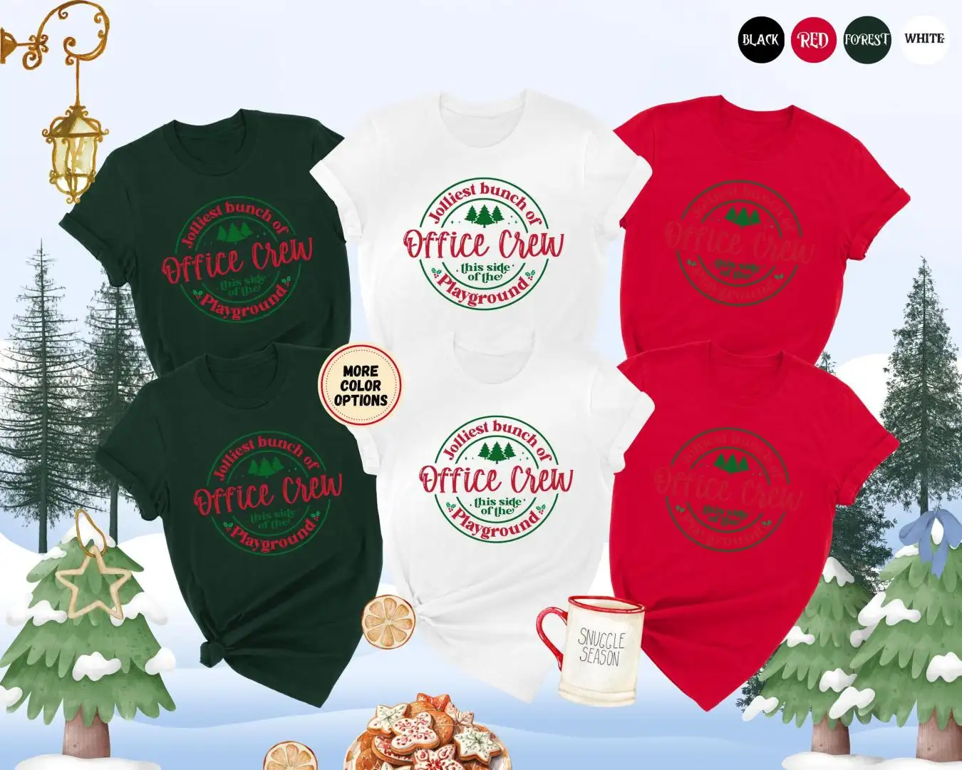 Christmas Office Crew Shirt, Christmas Admin Staff Crew Tee, School Office Staff Holiday Apparel, Office Party, Jolliest Bunch of Office Crew