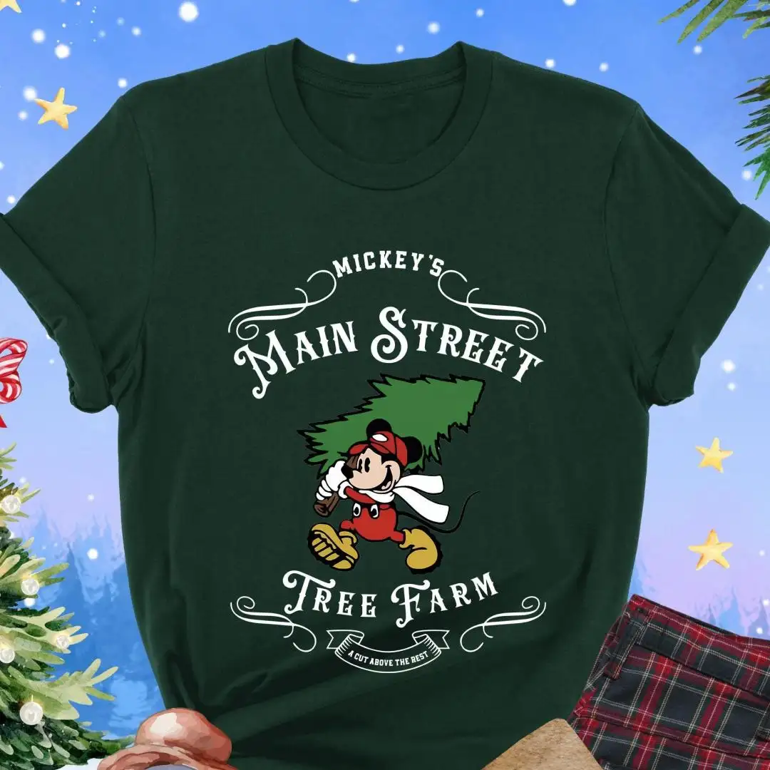 Mickey's Main Street Tree Farm Shirt, Xmas Holiday Shirt, Disney Christmas Shirt, Christmas Disney Family, Disney Vacation Shirt, Mickey Tee