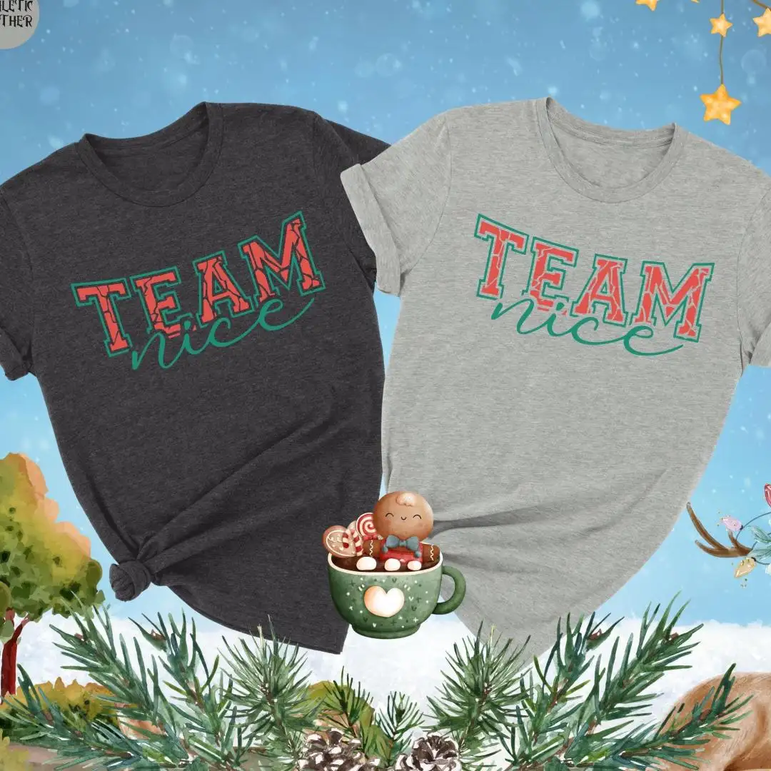 Team Nice Shirt, Office Staff Gift, Funny Christmas Matching Shirt, Xmas, Coworker Christmas Shirt, Xmas Office Party, Hospital Staff Shirt