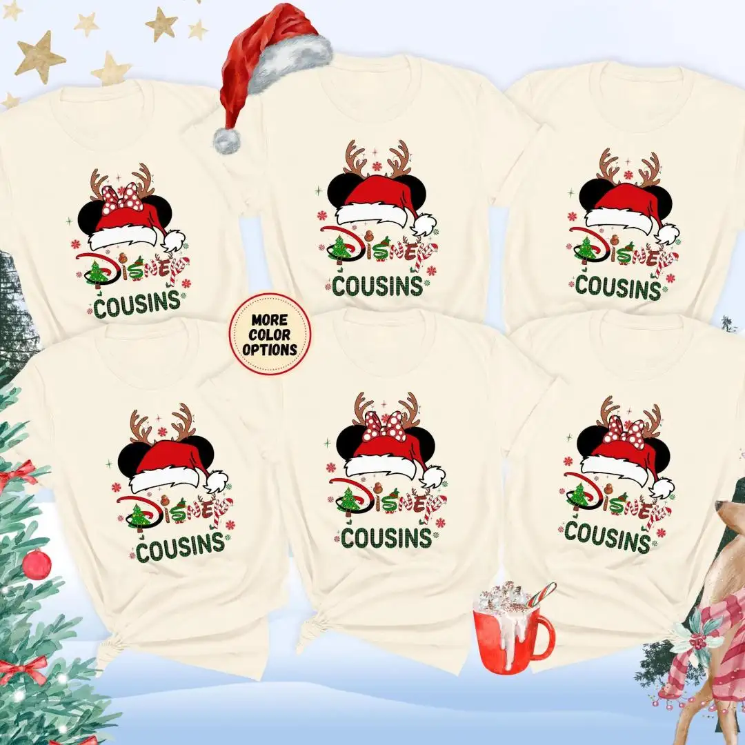 Christmas Cousins Shirts, Christmas Gift For Cousins, Disney Cousins Matching Shirts, Cousins Trip Shirt, Mickey Reindeer, Disney Ears Shirt