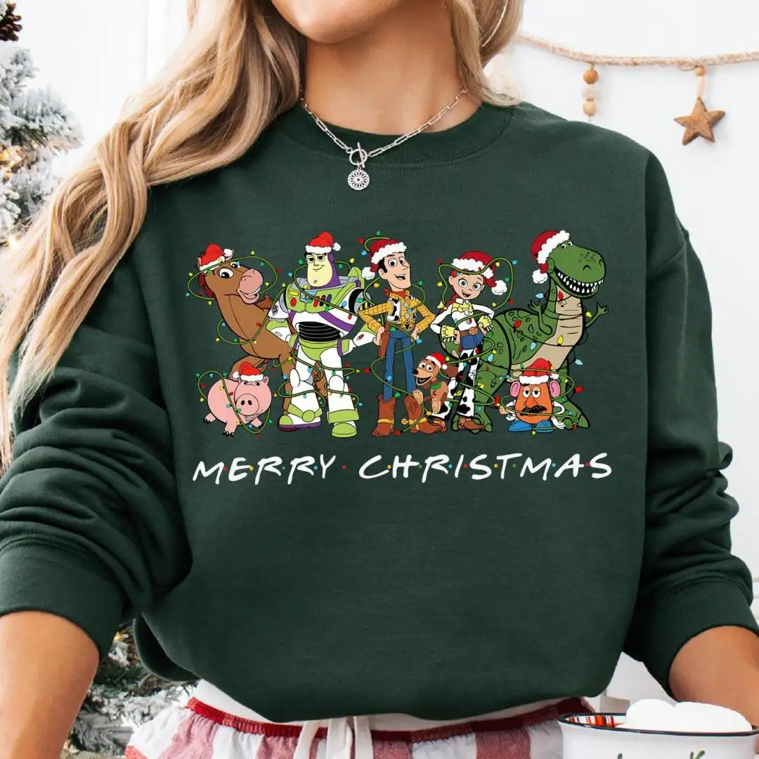 Disney Toy Story Merry Christmas Sweatshirt, Christmas Party Shirt, Xmas Family Trip Shirt, Disney Family Vacation Tee, Holiday Season Shirt