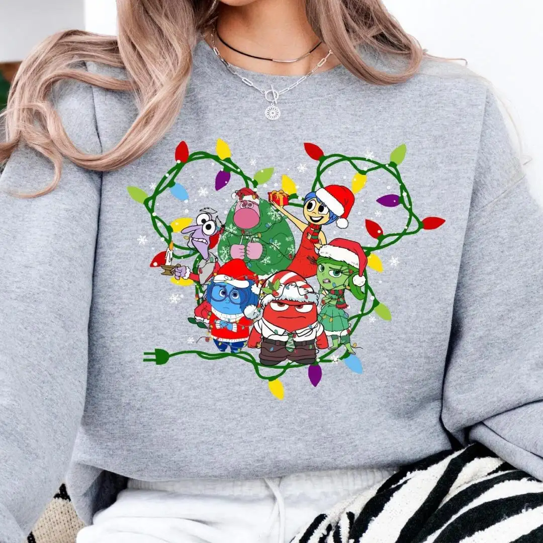 Inside Out Christmas Lights Shirt, Inside Out Family Matching, Disneyland Trip Shirt, Inside Out Family Party Shirt, Inside Out 2 Xmas Shirt