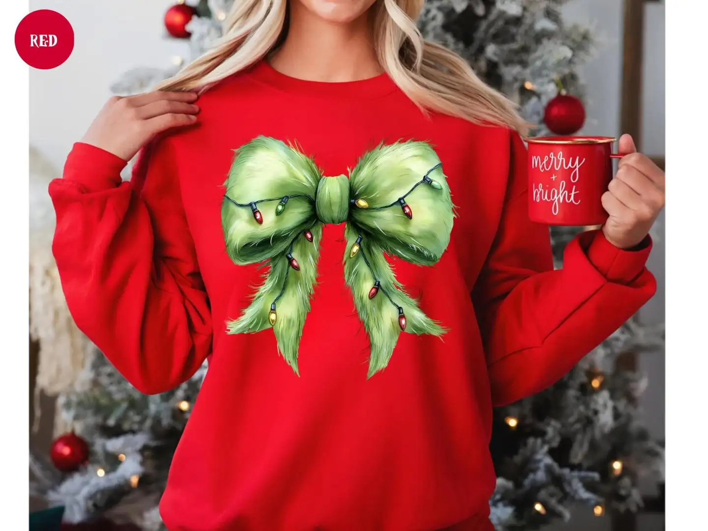 Grinchmas Coquette Bow Sweatshirt, Xmas Sweater, Grinchmas Sweatshirt, Funny Holiday Hoodie, Womens Christmas Sweatshirt, Winter Sweatshirt