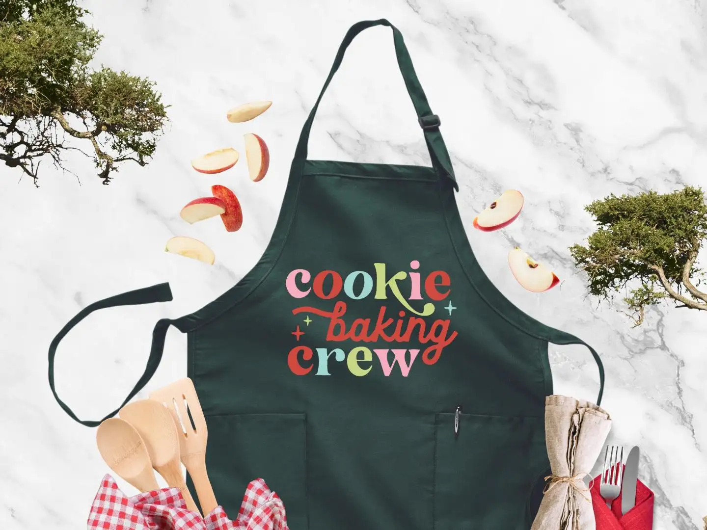 Cookie Baking Crew Apron, Christmas Cookie Making Crew Apron, Christmas Gift, Christmas Apron, Holiday Baking, Bakery Apron, Cookie Apron