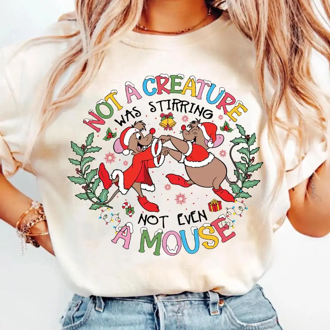 Disney Jaq And Gus Christmas shirt, Disneyland Family Christmas Trip Tee, Disney tee, Xmas gift, Christmas Tee, Cinderella Christmas shirt