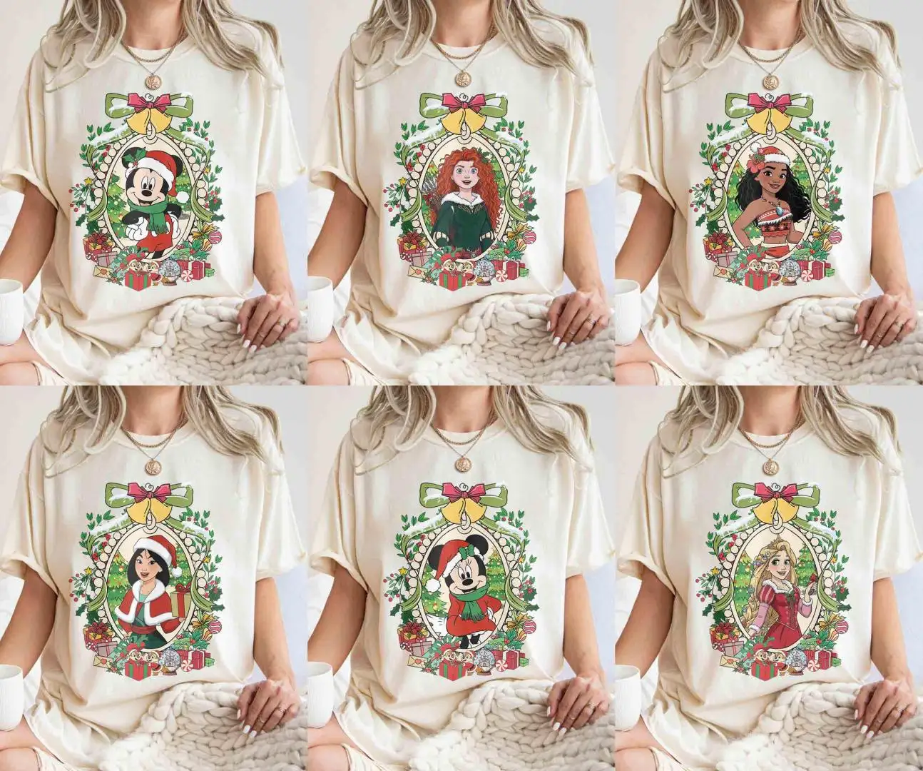 Personalized Disney Christmas Shirt, Christmas Disney Princesses Shirt, Mickey and Friends Christmas Shirt, Disney Family Christmas Shirt