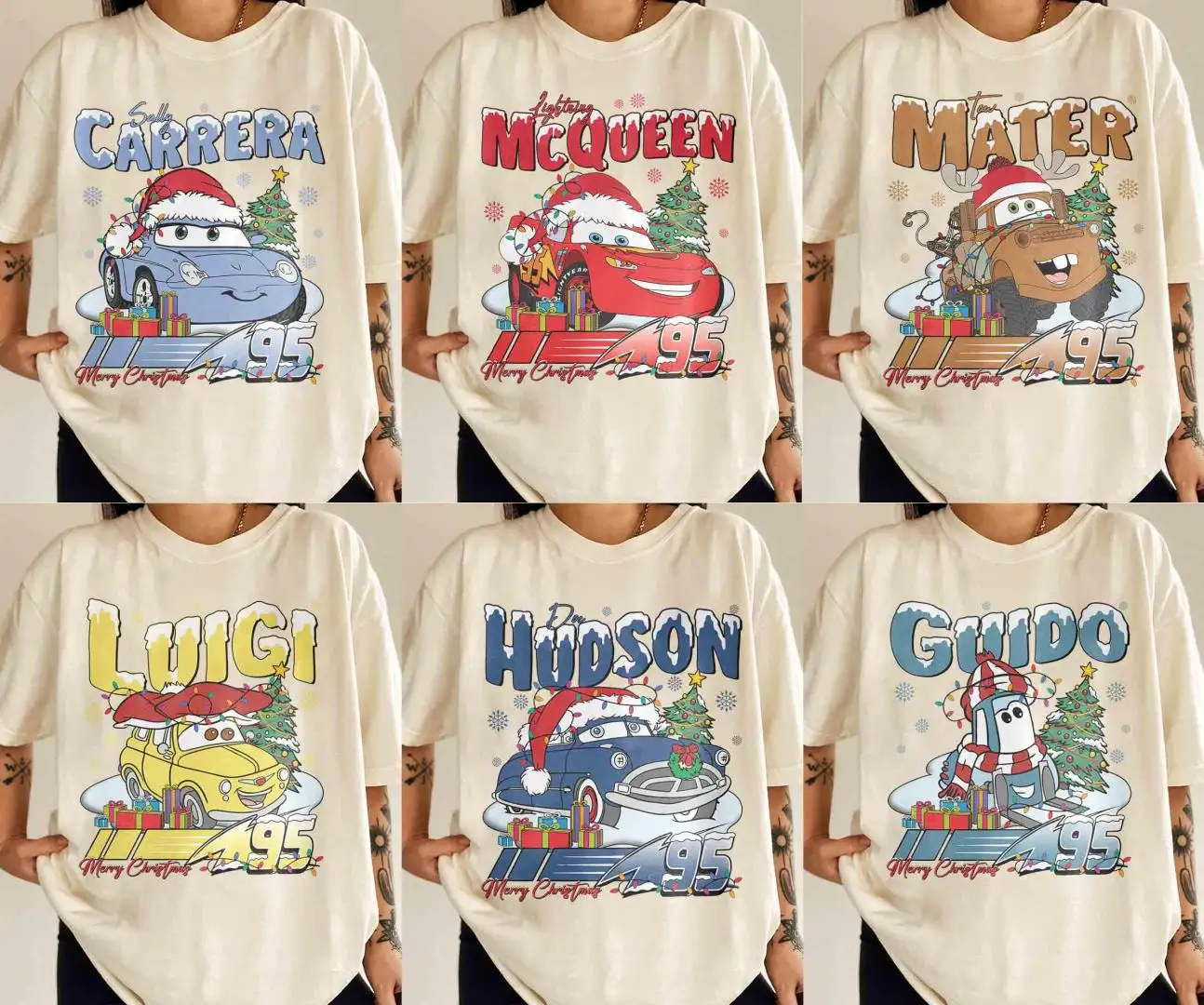 McQueen Cars and Friends Christmas Shirt, Christmas Family Shirt, Lightning McQueen Shirt, Disneyland Christmas Tee, Disney Christmas Shirt