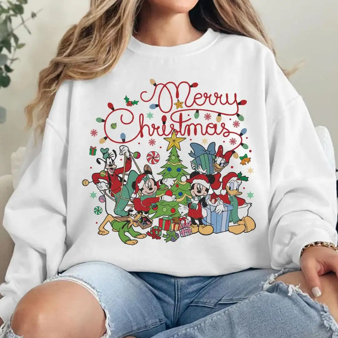 Retro Mickey & Friends Christmas Shirts, WDW Disneyland Holiday Family Christmas shirt, Mickey's Very Merry Christmas Party 2025, Xmas gift