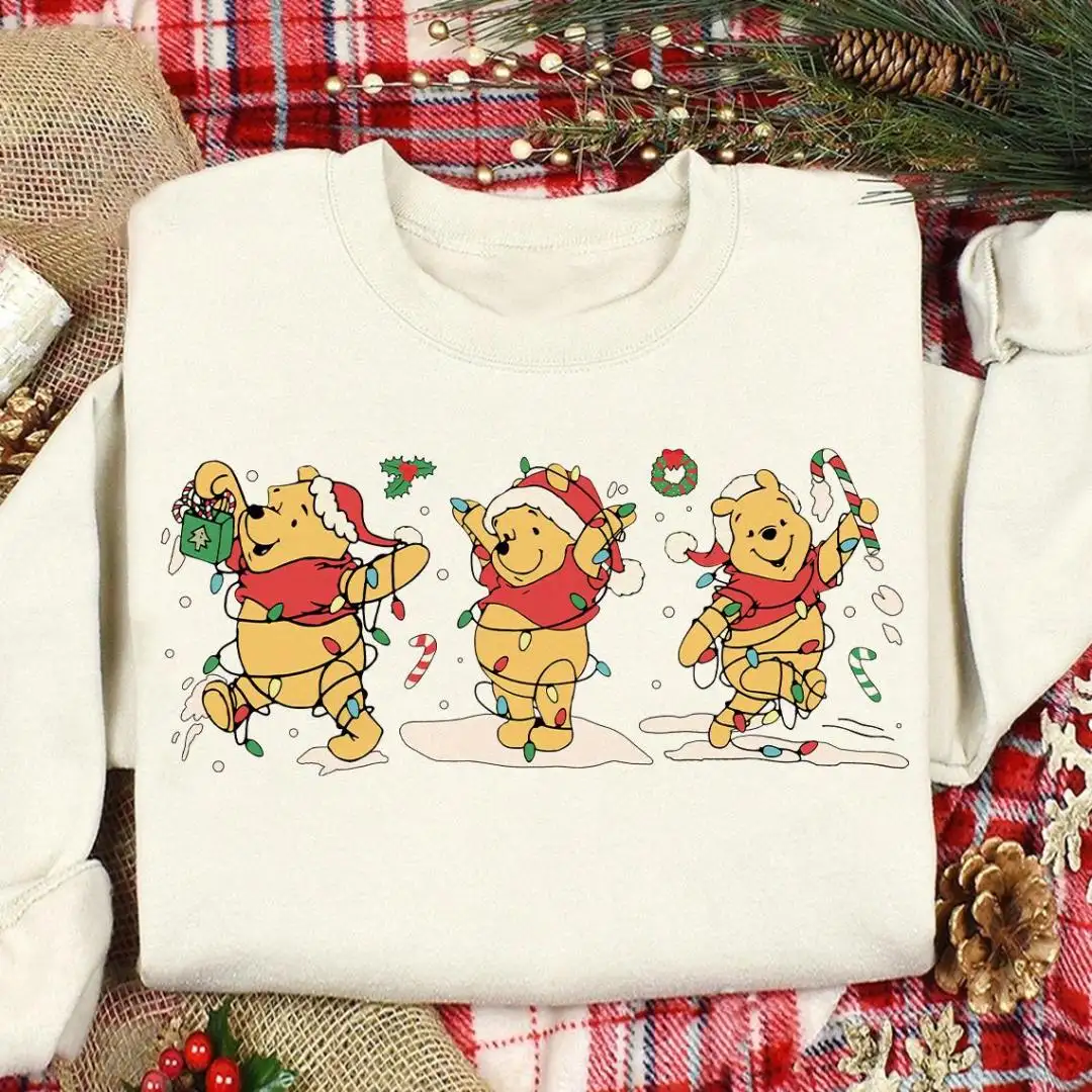 Vintage Winnie The Pooh Christmas Lights Shirt