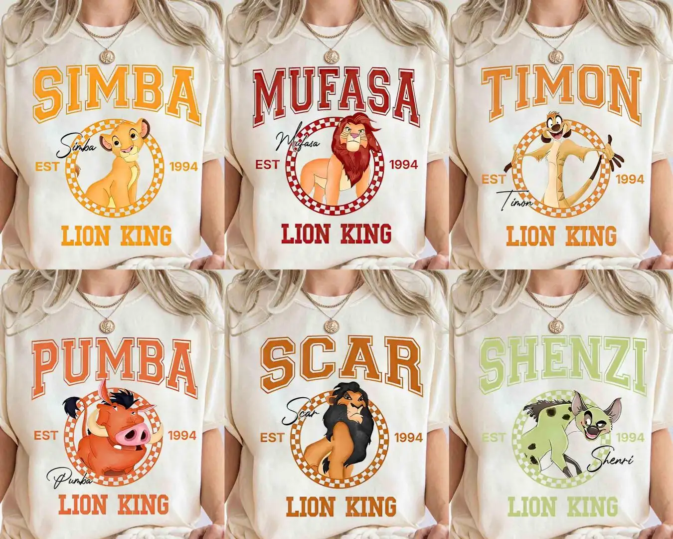 Retro Disney Lion King Checkered Shirt for Family Trips