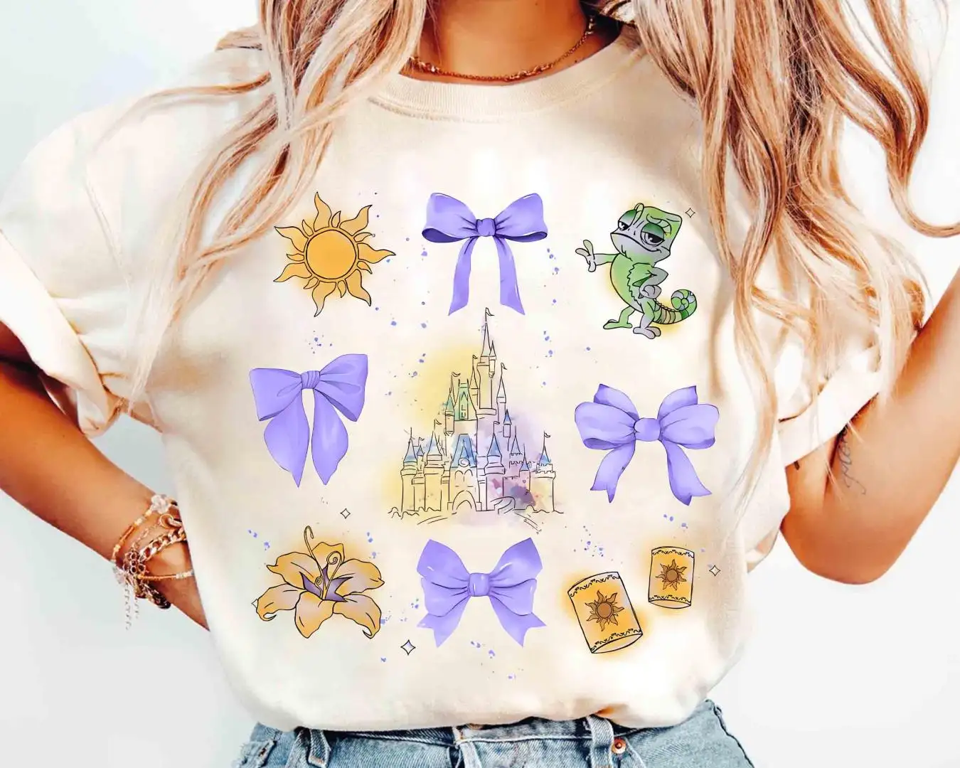 Disney Tangled Rapunzel Princess Watercolor Shirt