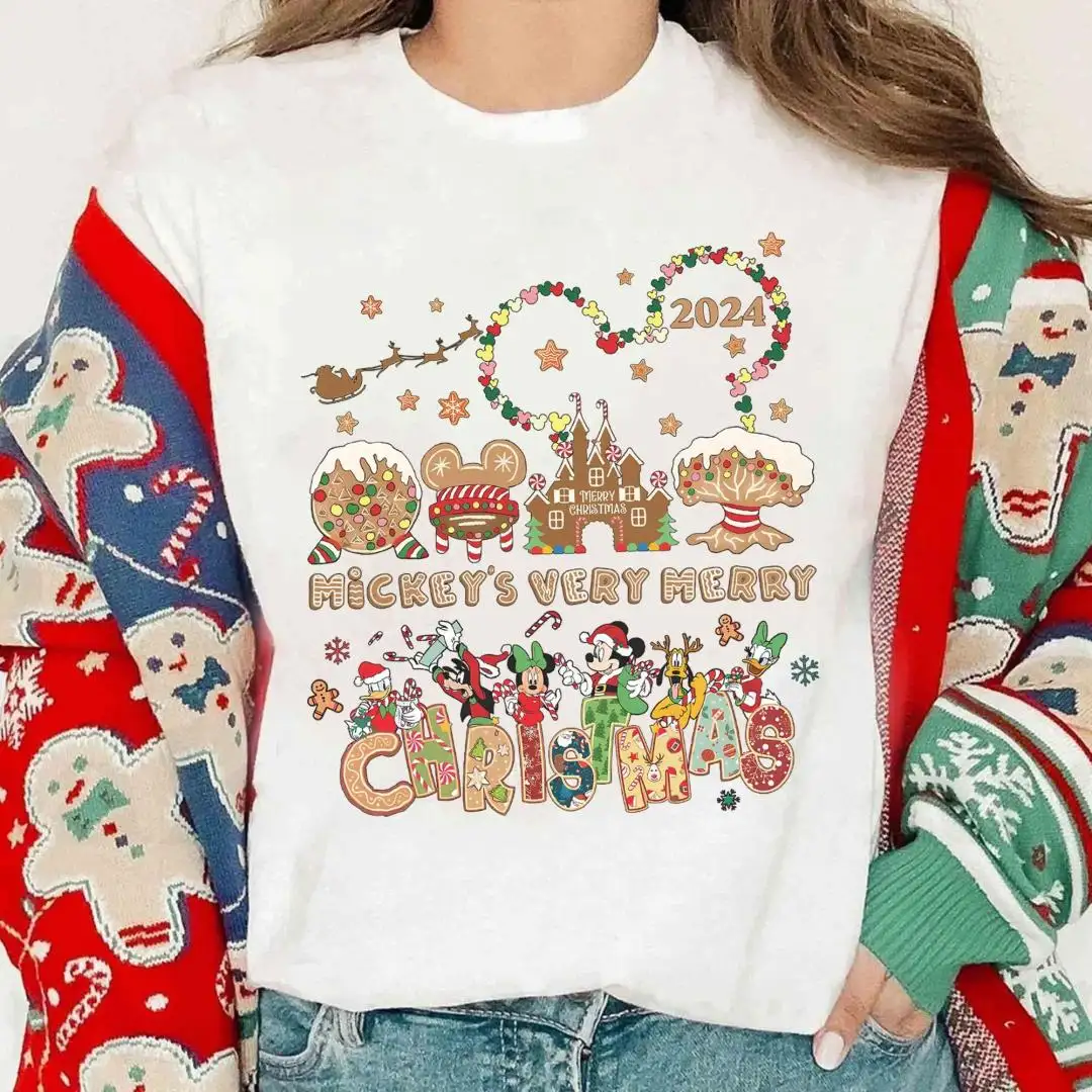 Disney Christmas Family Shirt with Gingerbread Castle