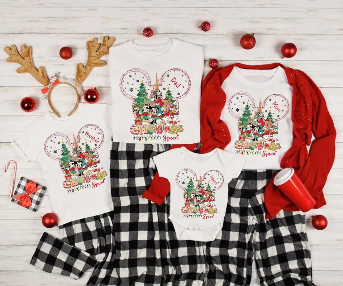 Custom Disney Christmas Family Matching Shirt