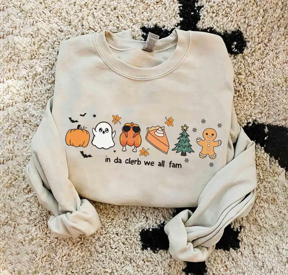 Funny Christmas Family Shirt In Da Clerb We All Fam