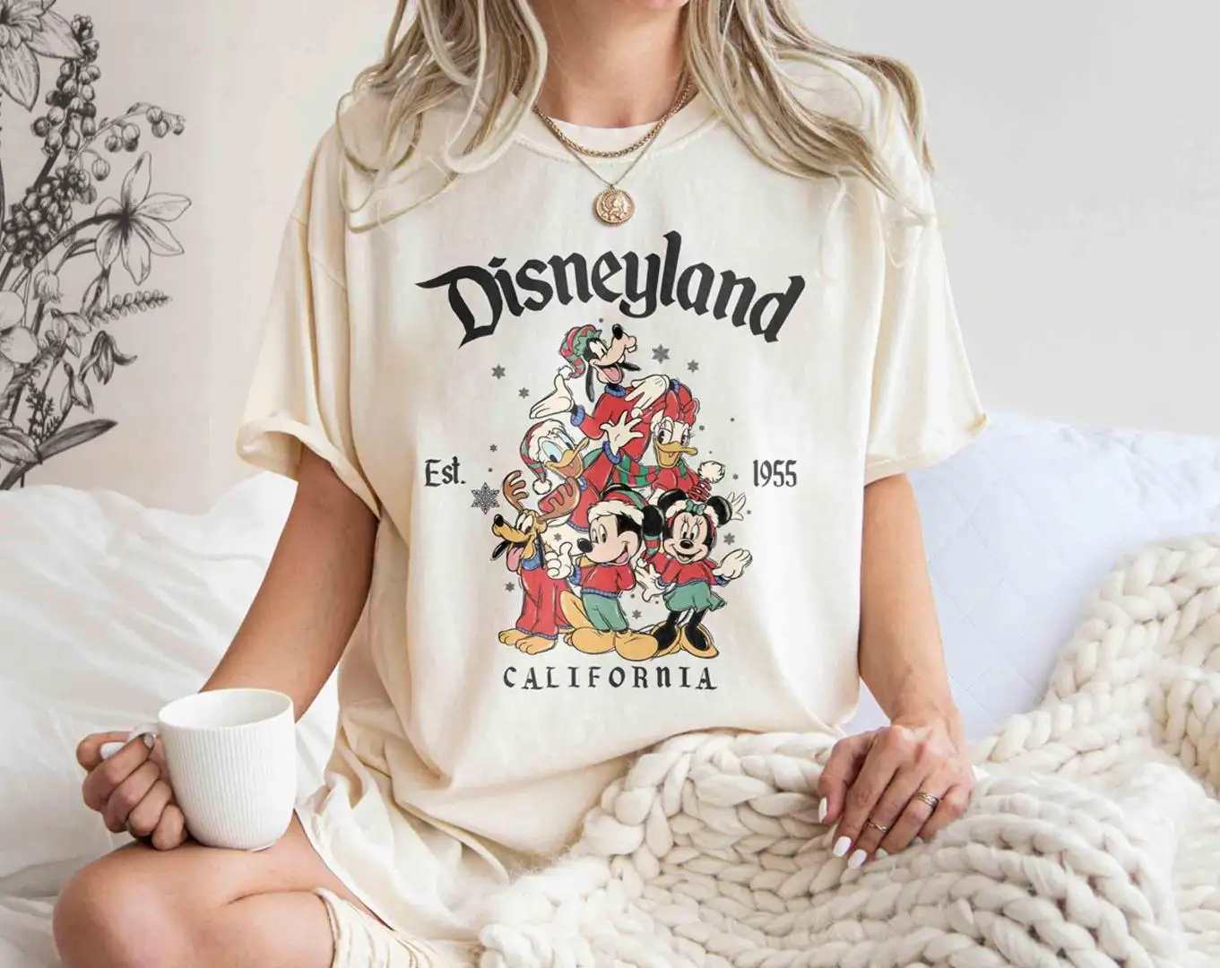 Retro Disneyland Mickey Christmas Shirt for Family