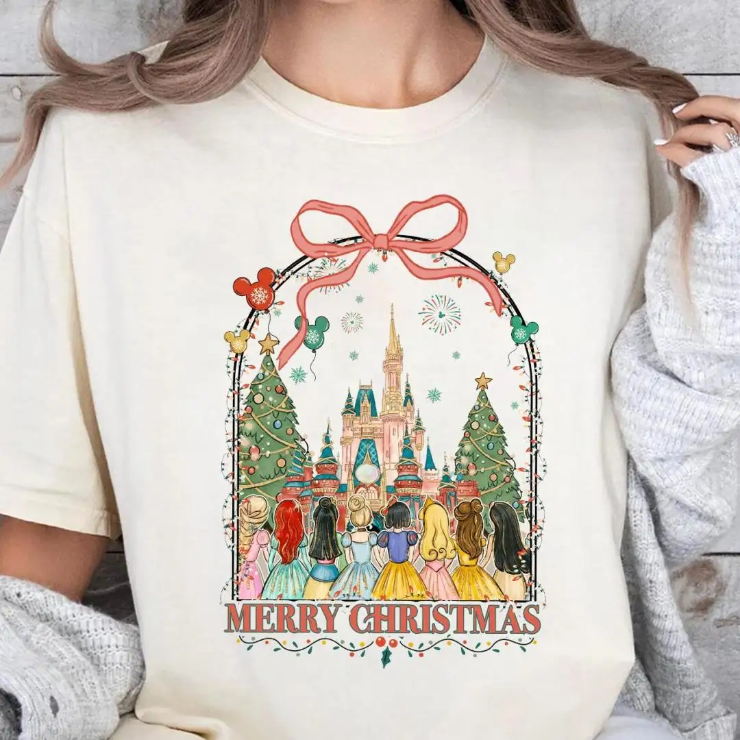 Disney Princess Christmas Shirt Magic Kingdom Holiday Gift