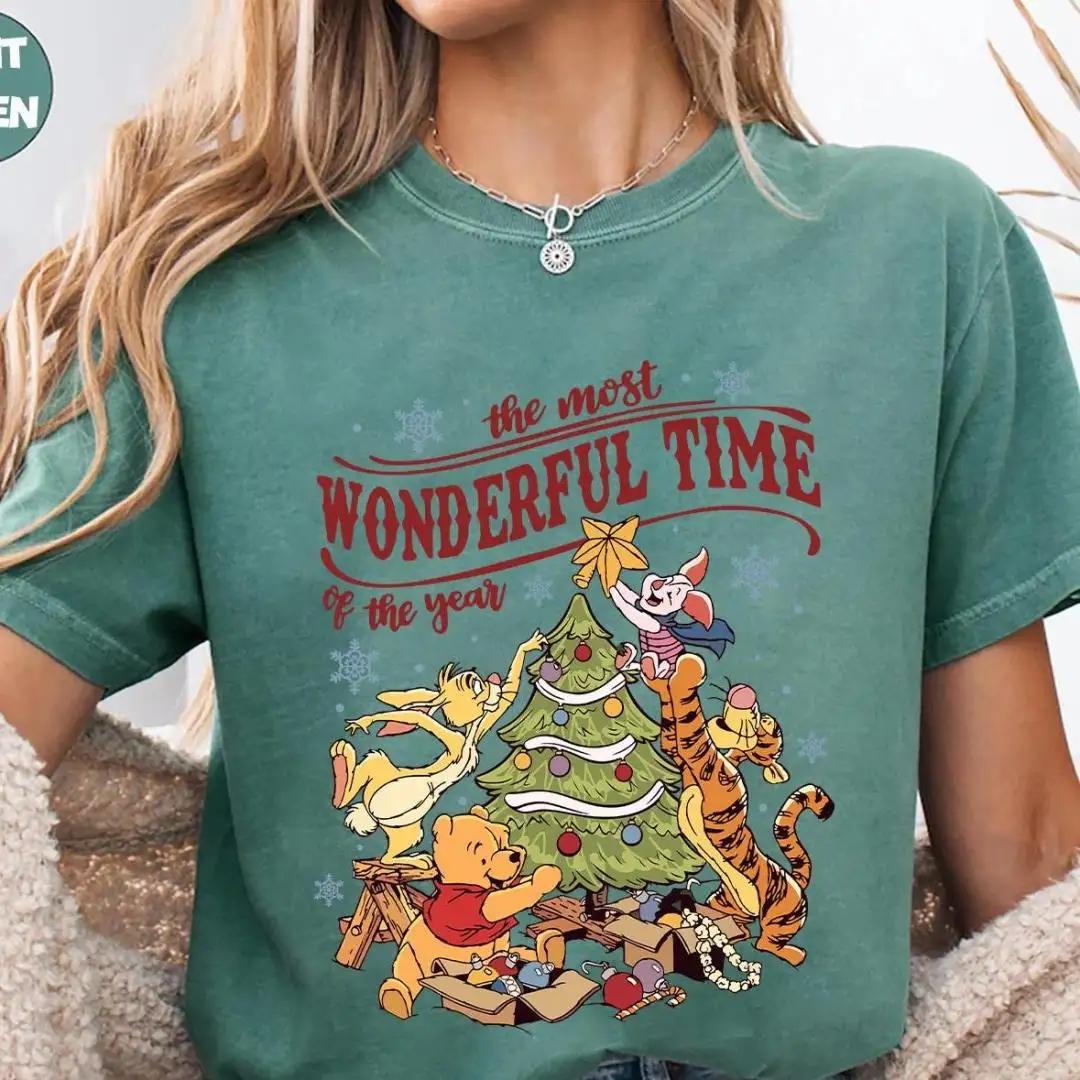 Winnie The Pooh Family Christmas Tree Matching Shirt