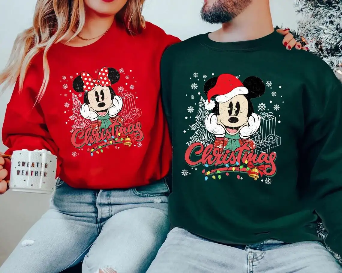 Disney Christmas Couple Shirt Matching Family Holiday