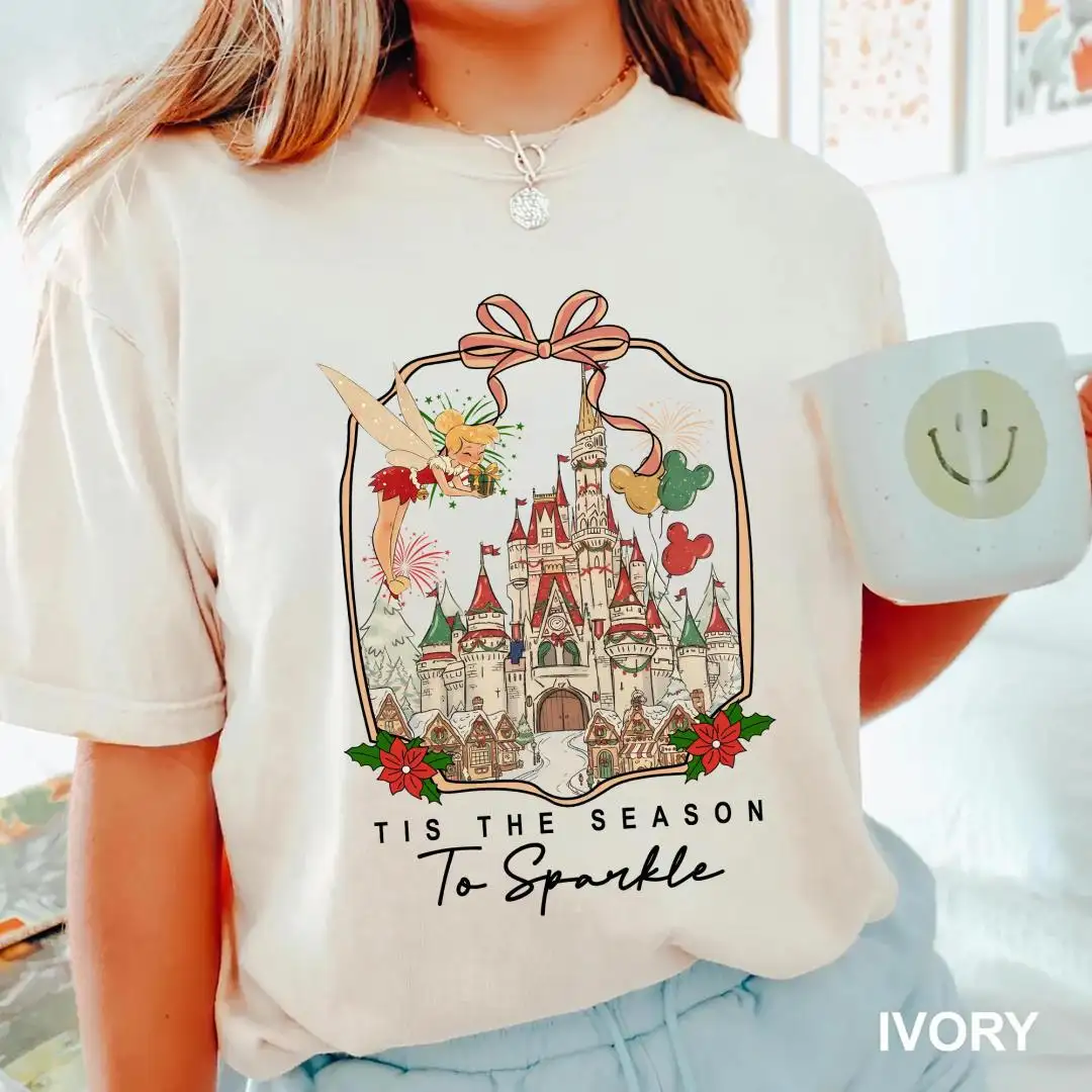 Disney Tinker Bell Christmas Shirt Holiday Fairy